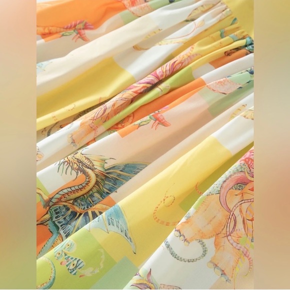 The Khaleesi MIDI Patchwork Sundress In Multi Print - Picture 7 of 15